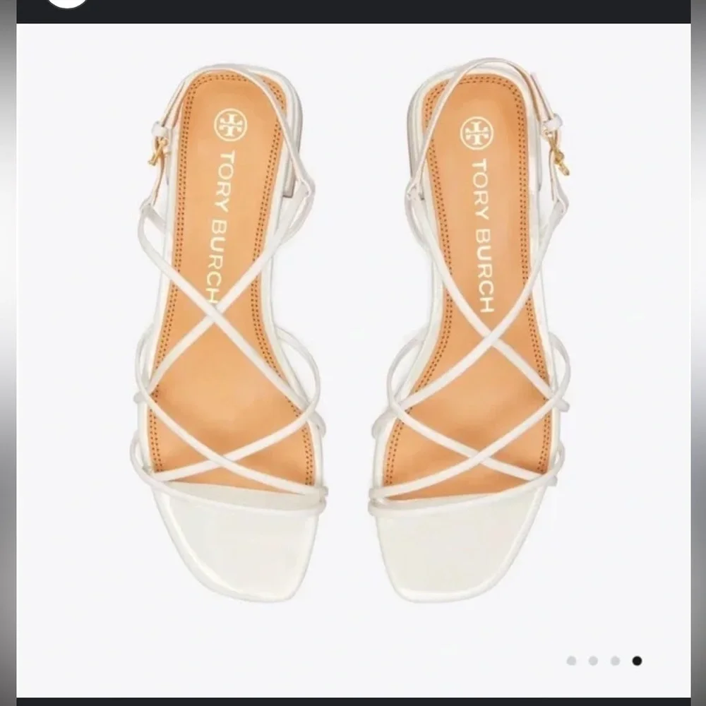 Tory Burch White Strappy Sandals